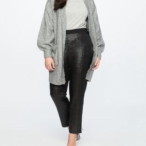 Eloquii || Black Sequin Jogger || 18